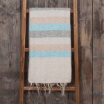 Plaid ibiza blauw gestreept